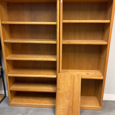 2- OAK Bookshelves