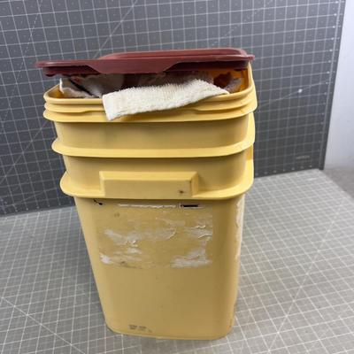 Bucket of Shop Towels 