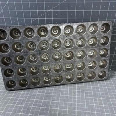 Vintage Chocolate Mold Tray 50-Cavity Swirl Design13.5"x7" Candy Cordials Truffle