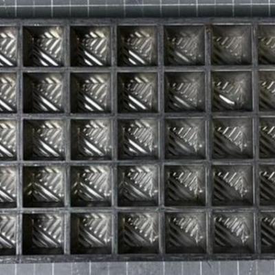Vintage Metal Chocolate Truffle Candy Mold 40 Slots Industrial Style Heavyweight