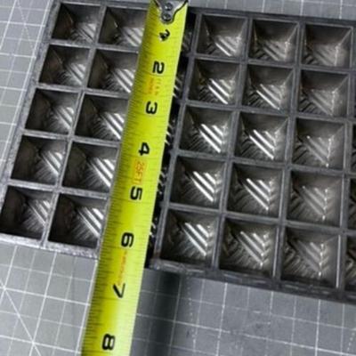 Vintage Metal Chocolate Truffle Candy Mold 40 Slots Industrial Style Heavyweight