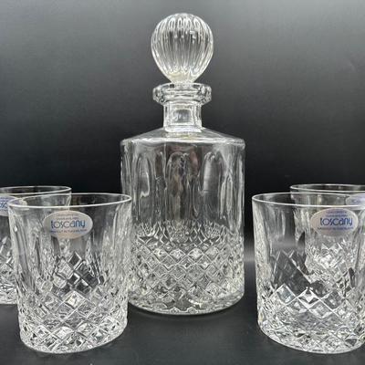 Tuscany Collection “Yale” Decanter & Glass Set with Box