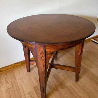 Round Wooden Side Table