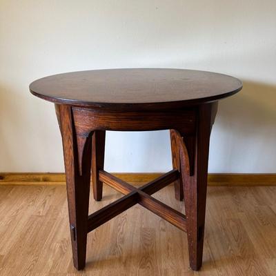 Round Wooden Side Table
