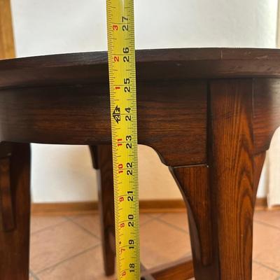 Round Wooden Side Table