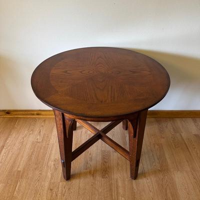 Round Wooden Side Table