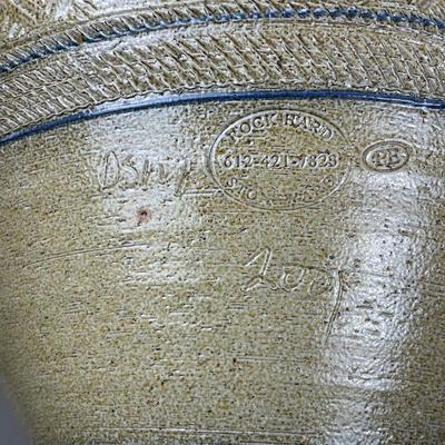 Rock Hard Stoneware Salt Glaze Horses Floor Vase