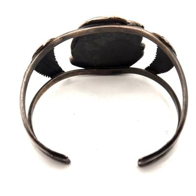 Lot #49 - Artisan Piece (unsigned) Southwest Turquoise/Sterling Silver Cuff Bracelet