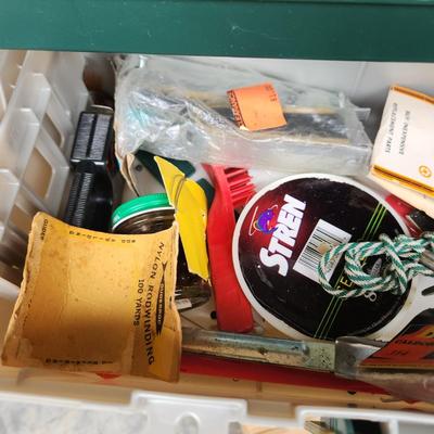 Plano Fishing Tackle Box with Contents Lures, Spinners, Bobbers