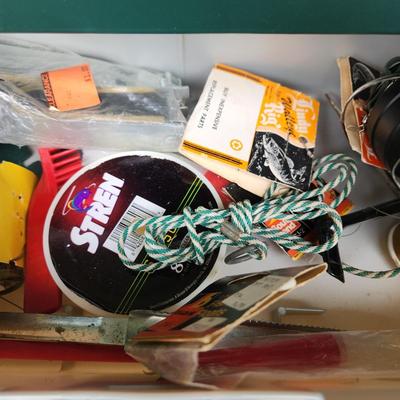 Plano Fishing Tackle Box with Contents Lures, Spinners, Bobbers
