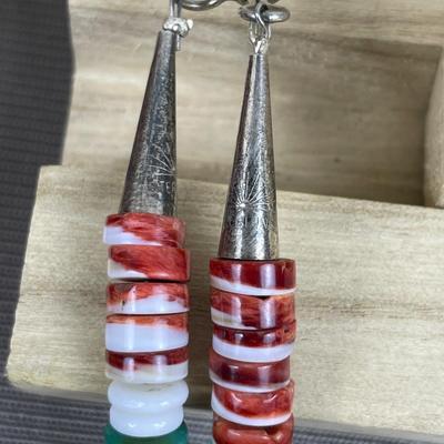 T Singer Sterling Silver Spiny Oyster Gemstone Necklace