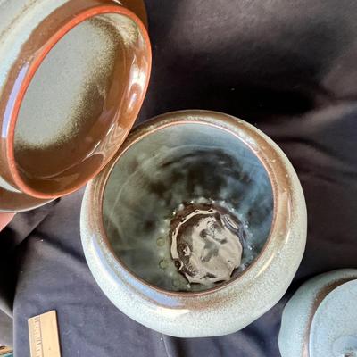 Sale Photo Thumbnail #265: Flour & Tea.  Blue & brown finish.  No damage.