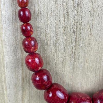 Jay King DTR Sterling Silver Coral Necklace