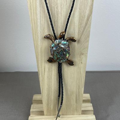 Abalone Turtle Bolo Tie