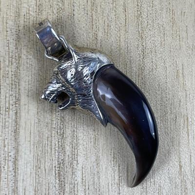 Sterling Silver Bear Claw Pendant