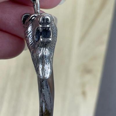 Sterling Silver Bear Claw Pendant