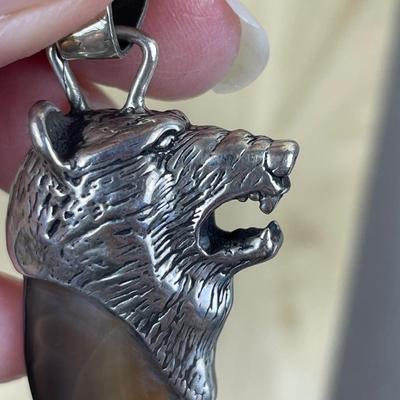 Sterling Silver Bear Claw Pendant