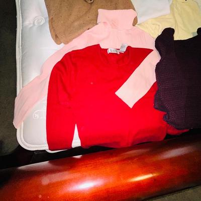 LADIES SMALL TURTLE NECKS AND SWEATERS