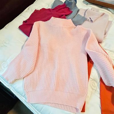 LADIES SMALL & MED TURTLE NECKS AND SWEATERS
