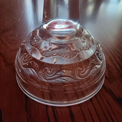 RIBBED GLASS OIL LAMP AND A REPRODUCTION METAL LANTERN