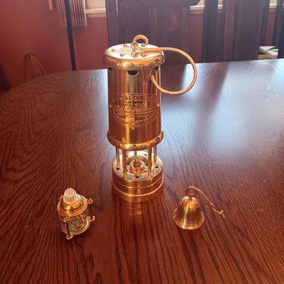 BRASS BRITISH COAL MINERS LAMP