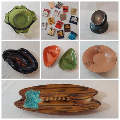 Vintage Ashtrays and Matches (B2-KD)