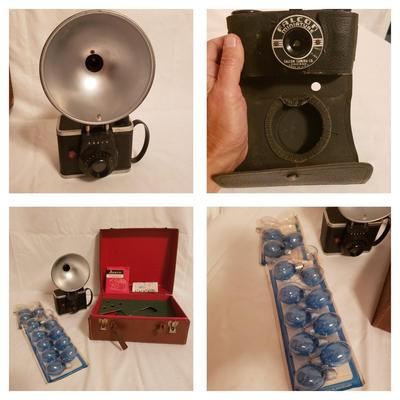 Three Vintage Cameras-Kodak Brownie, Falcon & Ansco (B2-KD)