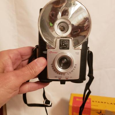 Three Vintage Cameras-Kodak Brownie, Falcon & Ansco (B2-KD)