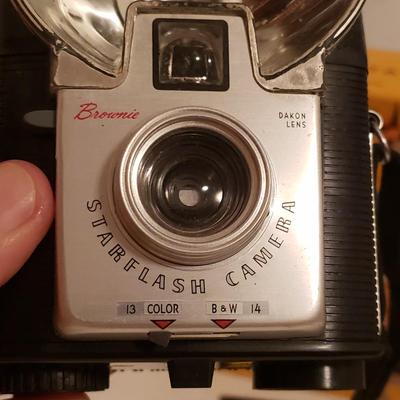 Three Vintage Cameras-Kodak Brownie, Falcon & Ansco (B2-KD)