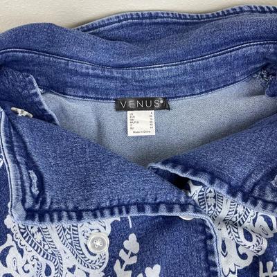 Denim Peplum Jacket