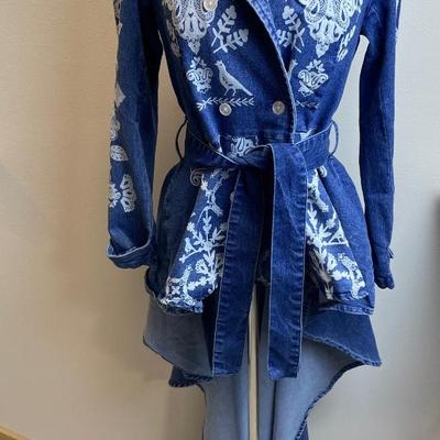Denim Peplum Jacket