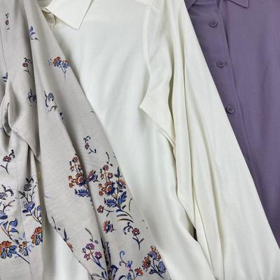 Lot of 3 Orvis Silk Blouses Size M