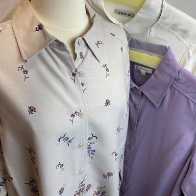 Lot of 3 Orvis Silk Blouses Size M