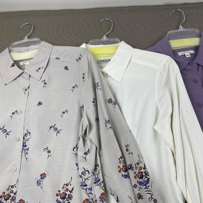 Lot of 3 Orvis Silk Blouses Size M
