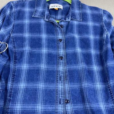 Lot of 3 Orvis Flannel Shirts Size M