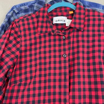 Lot of 3 Orvis Flannel Shirts Size M