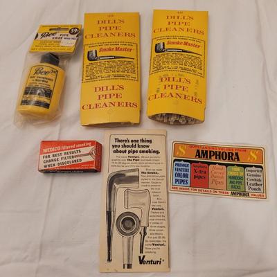 Vintage Pipes, Wooden Pipe Box, and More (FE-EL)