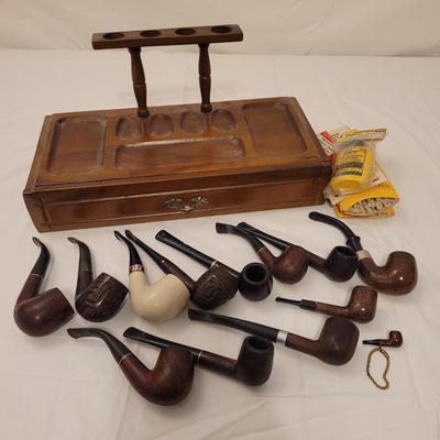 Vintage Pipes, Wooden Pipe Box, and More (FE-EL)