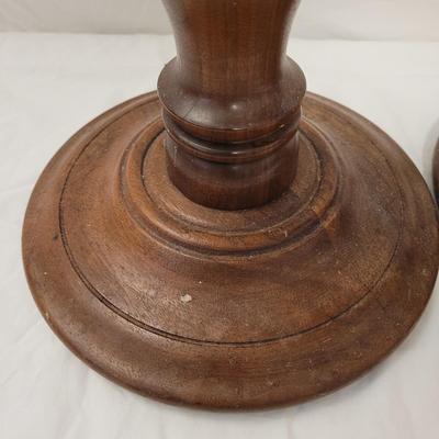 Pair of Wooden Ashtray Stands and Magazine Rack (B1-EL)
