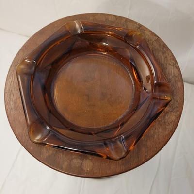 Pair of Wooden Ashtray Stands and Magazine Rack (B1-EL)