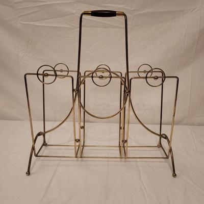 Pair of Wooden Ashtray Stands and Magazine Rack (B1-EL)