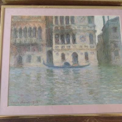 Collection of Framed Claude Monet Prints- Three Pieces- Approx 14 1/4" x 11 3/4"