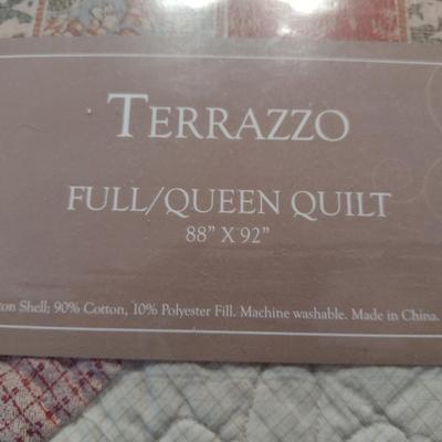 Terrazzo Full/Queen Quilt (Approx 88" x 92") and Two Standard Shams