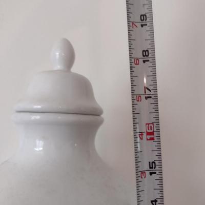 Glazed Ceramic Urn Vase- Approx 18 3/4" Tall