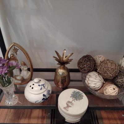 Collection of Home Decor (Shelf Not Included)
