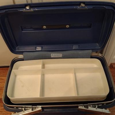 Pair of Vintage Samsonite Concord Hard Travel Cases- Keys Included