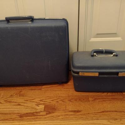 Pair of Vintage Samsonite Concord Hard Travel Cases- Keys Included