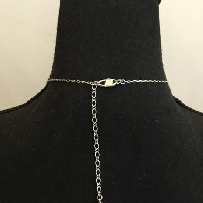 Givenchy blue sapphire crystal Y necklace very nice