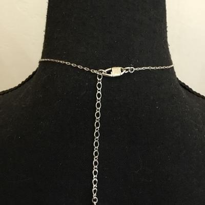 Givenchy blue sapphire crystal Y necklace very nice
