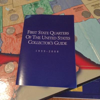 State Quarters Collector's Map with Coins- Approx 17" x 28"